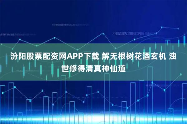 汾阳股票配资网APP下载 解无根树花酒玄机 浊世修得清真神仙道